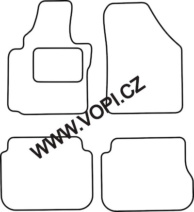 Textil-Autoteppiche Volkswagen Caddy combi komplet 2004 - Autofit (4941)